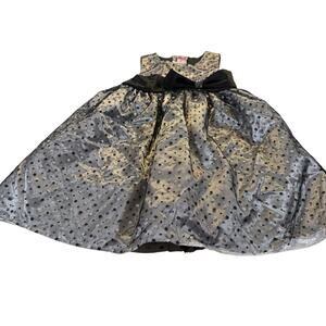 GoodLad Toddler Girl 5Y Formal Grey and Black Dress